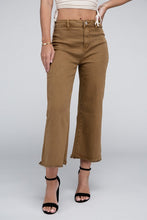 Load image into Gallery viewer, Acid Washed High Waist Frayed Hem Straight Pants
