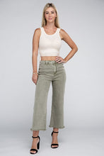 Load image into Gallery viewer, Acid Washed High Waist Frayed Hem Straight Pants
