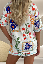 Load image into Gallery viewer, Printed Button Up Half Sleeve Top and Shorts Set
