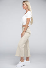 Load image into Gallery viewer, Acid Washed High Waist Frayed Hem Straight Pants
