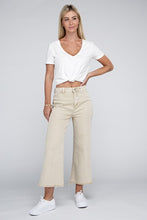 Load image into Gallery viewer, Acid Washed High Waist Frayed Hem Straight Pants
