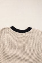 Load image into Gallery viewer, Contrast Trim Round Neck Cap Sleeve Knit Top
