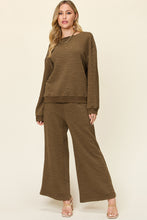 Load image into Gallery viewer, Double Take Full Size Texture Long Sleeve Top and Pants Set
