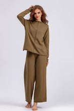 Load image into Gallery viewer, Basic Bae Rolled Round Neck Top and Pants Sweater Set
