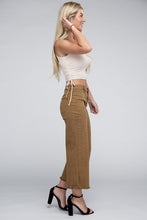 Load image into Gallery viewer, Acid Washed High Waist Frayed Hem Straight Pants
