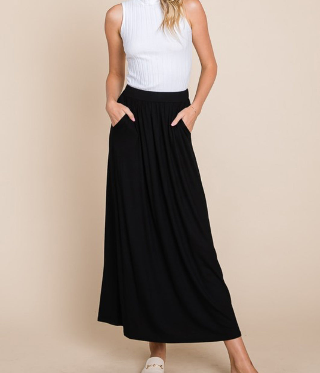 High Waisted Maxi Skirt