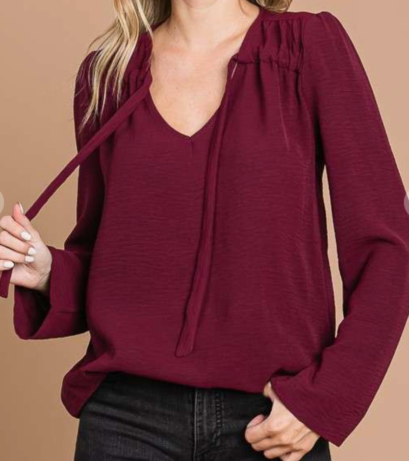 Air Flow Bell Sleeve Top