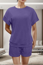 Load image into Gallery viewer, Double Take Full Size Round Neck Short Sleeve T-Shirt and Shorts Set
