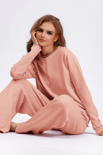 Load image into Gallery viewer, Basic Bae Rolled Round Neck Top and Pants Sweater Set
