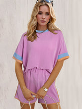 Load image into Gallery viewer, Oh Texture Round Neck Half Sleeve Top and Shorts Set
