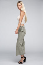 Load image into Gallery viewer, Acid Washed High Waist Frayed Hem Straight Pants
