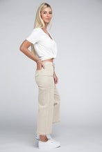 Load image into Gallery viewer, Acid Washed High Waist Frayed Hem Straight Pants
