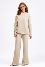 Load image into Gallery viewer, Basic Bae Rolled Round Neck Top and Pants Sweater Set
