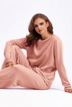 Load image into Gallery viewer, Basic Bae Rolled Round Neck Top and Pants Sweater Set
