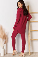 Load image into Gallery viewer, Basic Bae Full Size Notched Long Sleeve Top and Pants Set
